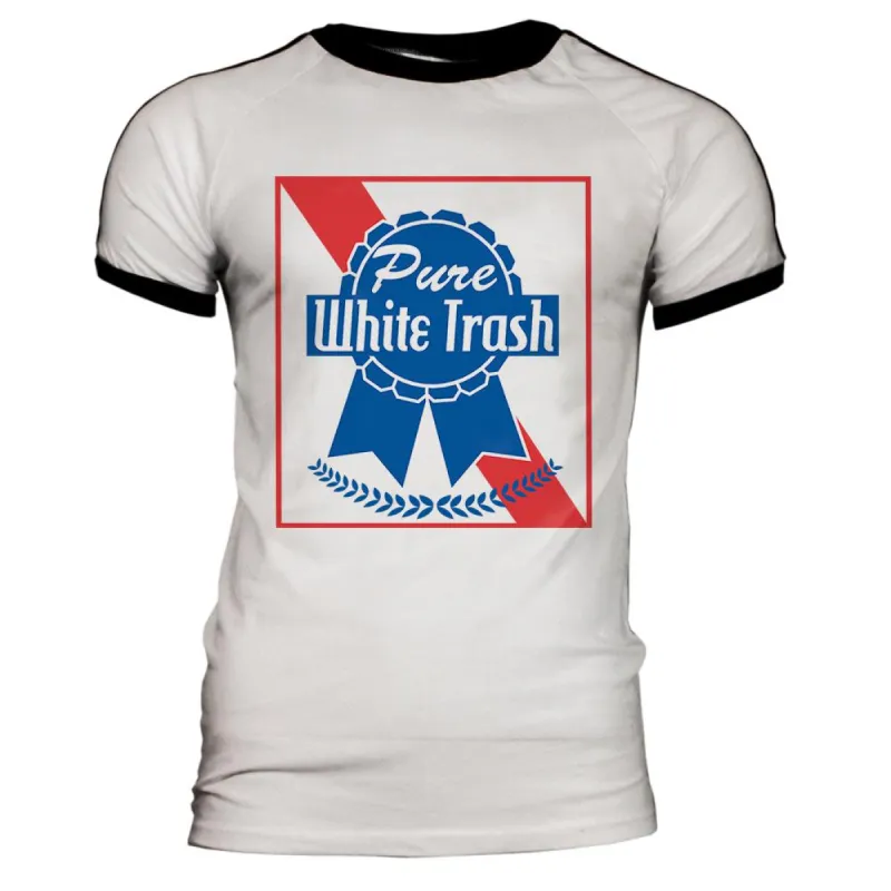 Pure White Trash Mens Soccer Jersey T Shirt sold by Old Glory