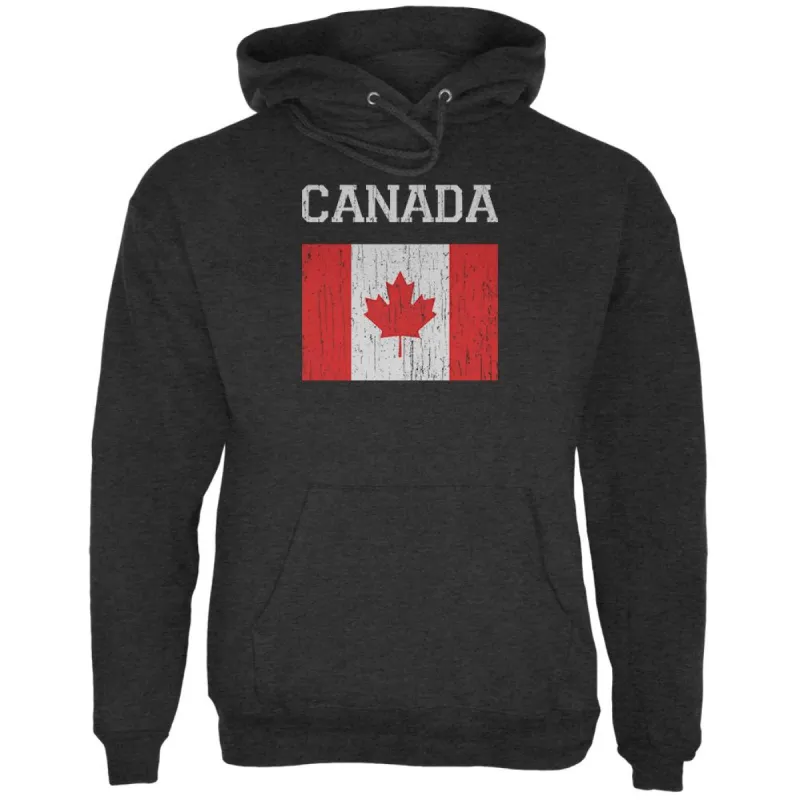 World Cup Distressed Flag Canada Mens Hoodie sold by Old Glory