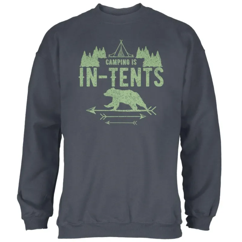 Camping Is In Tents Intense Funny Pun Mens Sweatshirt sold by Old Glory
