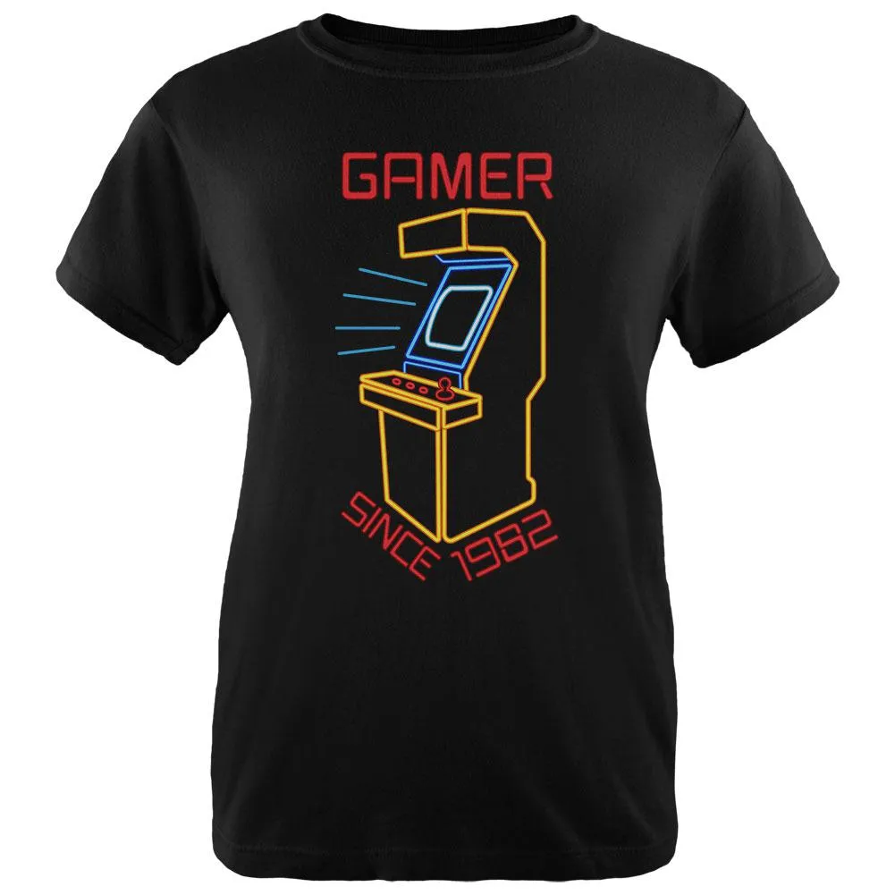 Retro Neon Sign Arcade Birthday 1982 Womens T Shirt sold by Old Glory