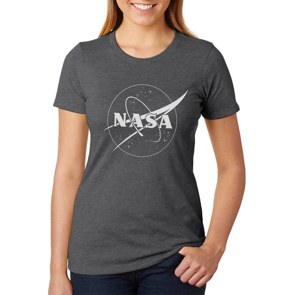NASA Outline Logo Womens Soft Heather T Shirt sold by Old Glory