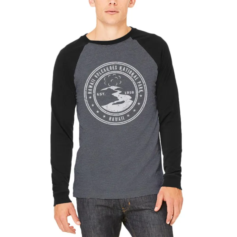 Hawaii Volcanoes National Park Adult Long Sleeve Raglan T-Shirt sold by Old Glory