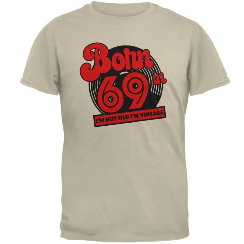 Born In 1969 Record I'm Not Old I'm Vintage Mens T Shirt sold by Old Glory