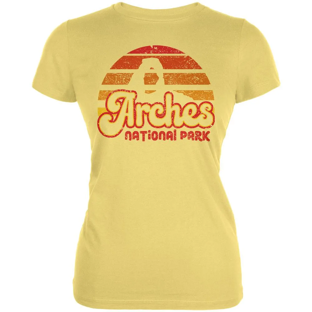 National Park Retro 70s Sunset Arches Juniors Soft T Shirt sold by Old Glory product image thumbnail 2