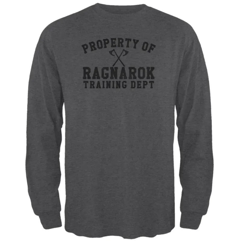 Viking Property of Ragnarok Training Department Mens Long Sleeve T Shirt sold by Old Glory