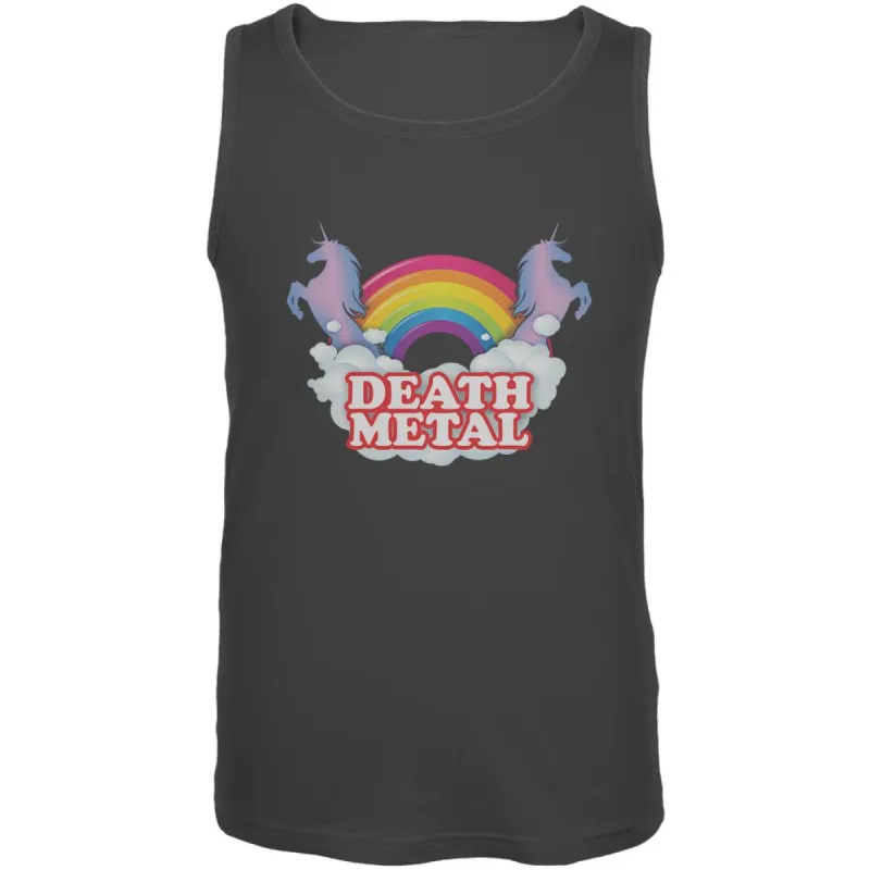 Death Metal Rainbow Unicorns Mens Tank Top sold by Old Glory