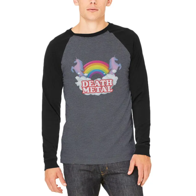 Death Metal Rainbow Adult Long Sleeve Raglan T-Shirt sold by Old Glory