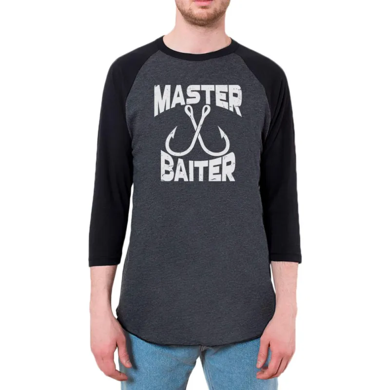 Master Baiter Mens Raglan T Shirt sold by Old Glory