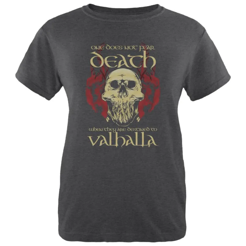 Viking Death Valhalla Womens Soft Heather T Shirt sold by Old Glory