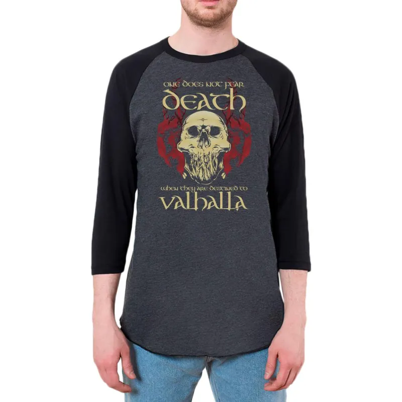 Viking Death Valhalla Mens Raglan T Shirt sold by Old Glory