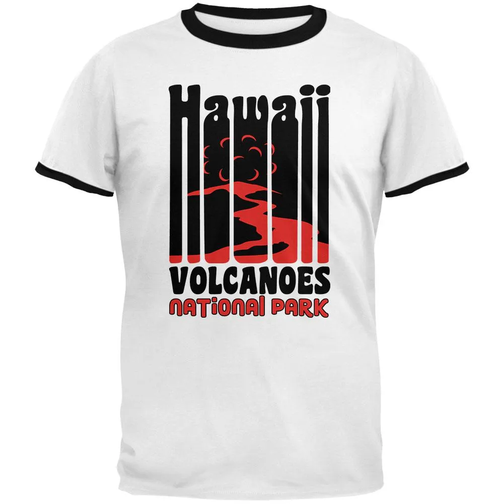 National Park Retro 70s Color Bars Hawaii Volcanoes Mens Ringer T Shirt sold by Old Glory product image thumbnail 2