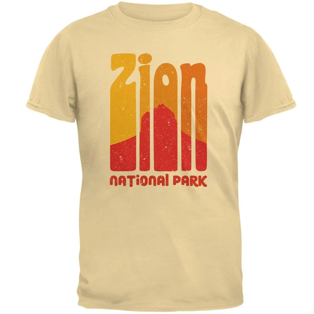 National Park Retro 70s Color Bars Zion Mens T Shirt sold by Old Glory product image thumbnail 2