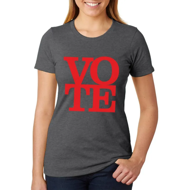 Election Vote Stacked Womens Soft Heather T Shirt sold by Old Glory