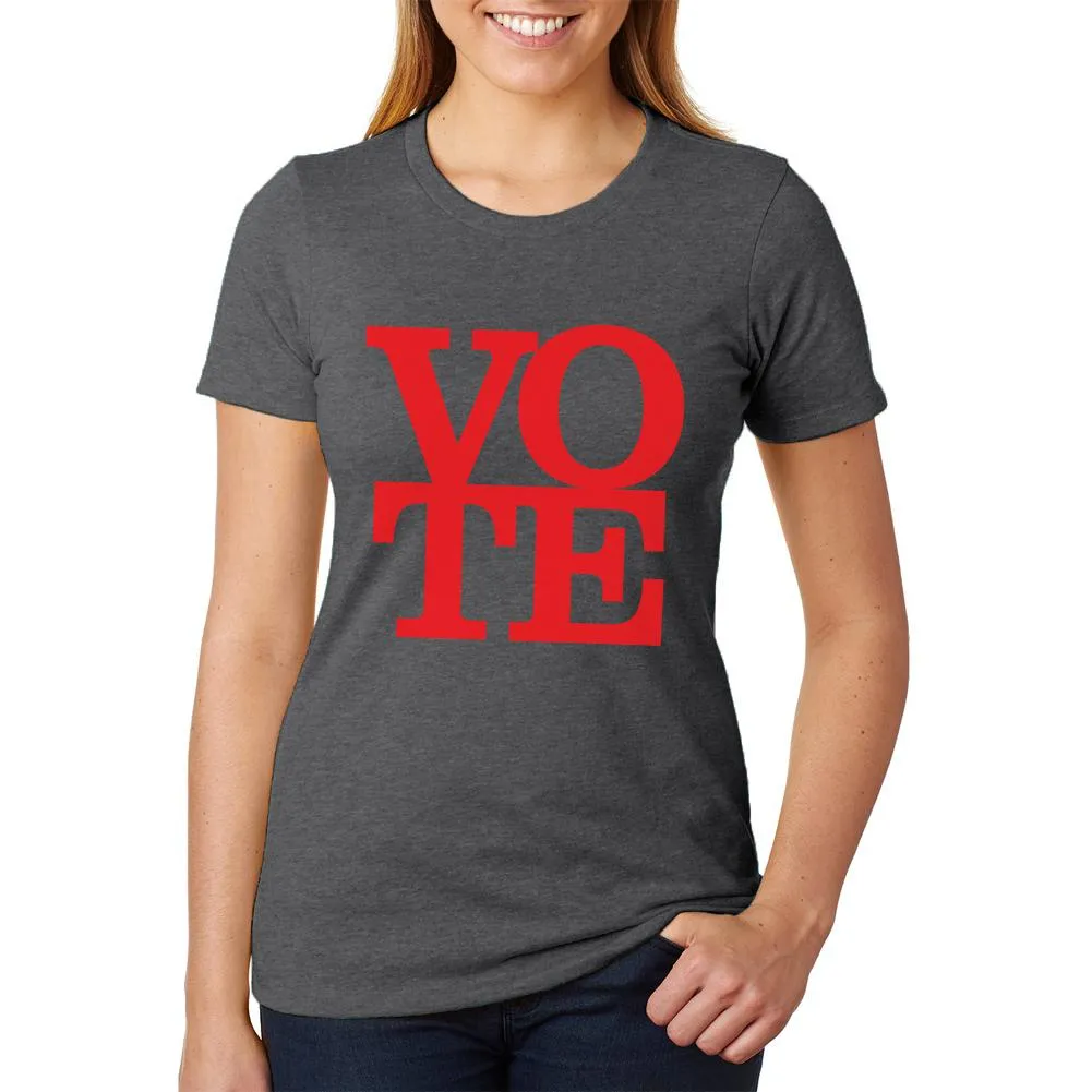 Election Vote Stacked Womens Soft Heather T Shirt sold by Old Glory