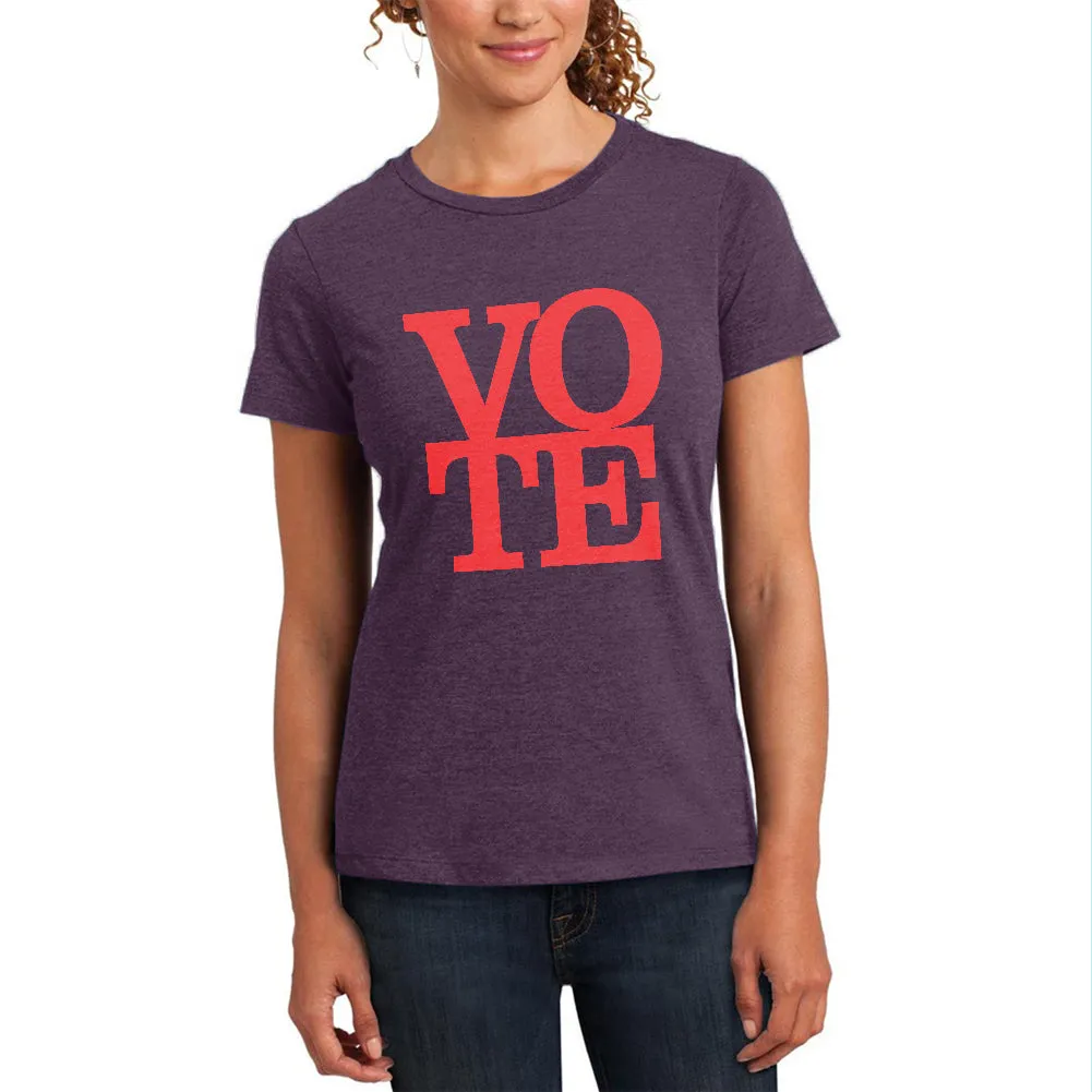 Election Vote Stacked Womens Soft Heather T Shirt sold by Old Glory product image thumbnail 4