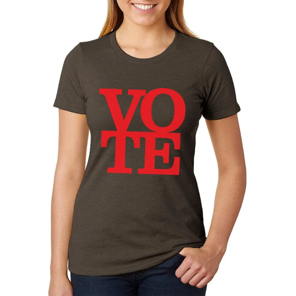 Election Vote Stacked Womens Soft Heather T Shirt sold by Old Glory product image thumbnail 2