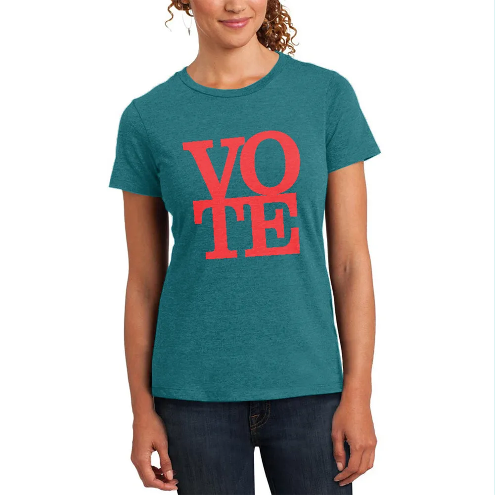 Election Vote Stacked Womens Soft Heather T Shirt sold by Old Glory product image thumbnail 5