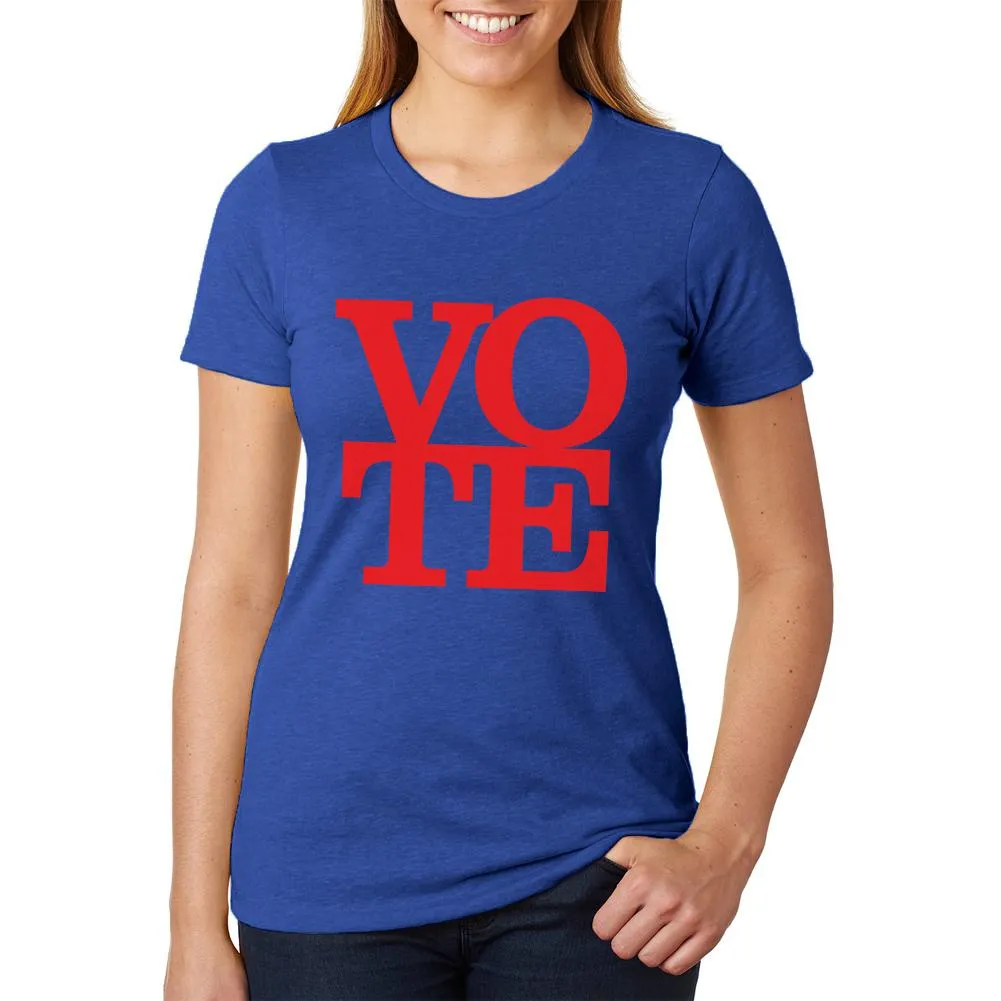 Election Vote Stacked Womens Soft Heather T Shirt sold by Old Glory product image thumbnail 3