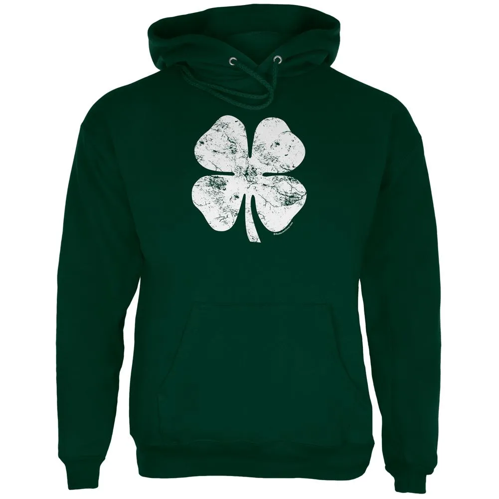 St. Patricks Day Distressed Shamrock Mens Hoodie sold by Old Glory