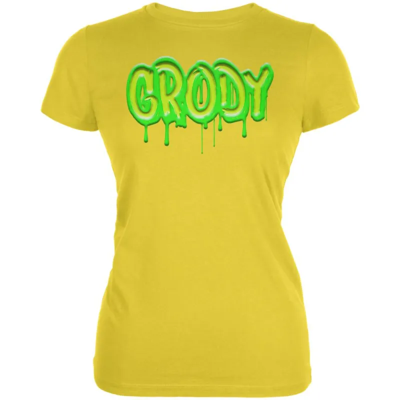 80's Retro Flashback Grody Slime Juniors Soft T Shirt sold by Old Glory