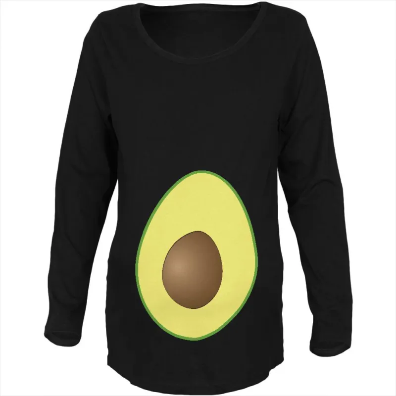 Halloween Avocado Costume Maternity Soft Long Sleeve T Shirt sold by Old Glory