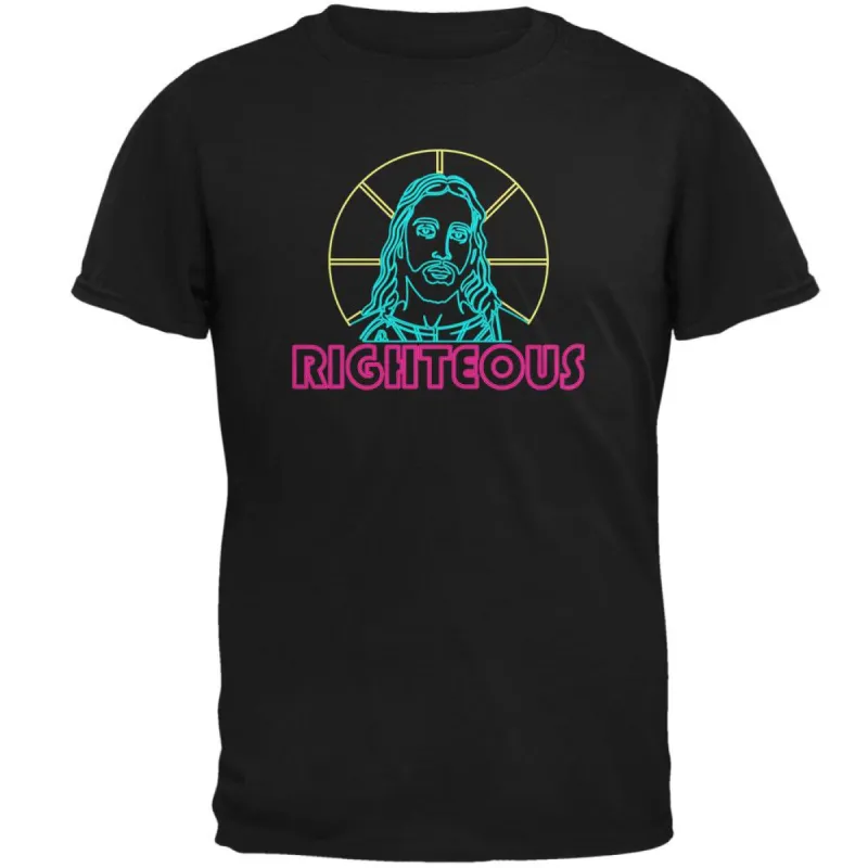 80's Neon Righteous Jesus Christ Religion Mens T Shirt sold by Old Glory
