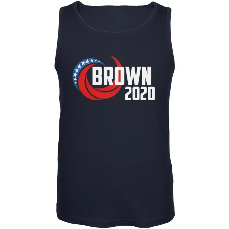 Presidential Election 2020 Jerry Brown Swoosh Mens Tank Top sold by Old Glory
