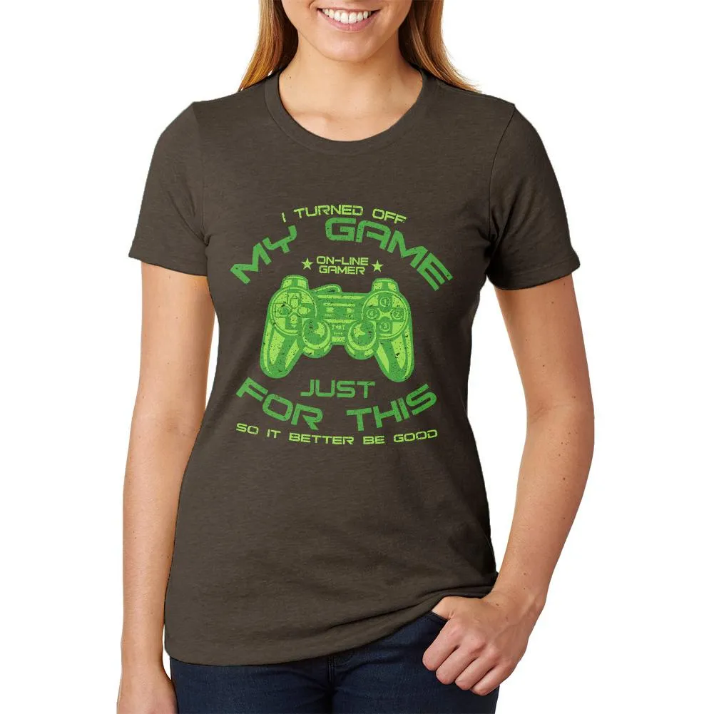 Turned Off My Game For This Womens Soft Heather T Shirt sold by Old Glory product image thumbnail 2