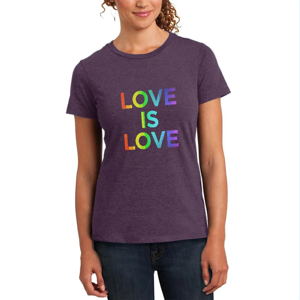LGBT Gay Pride Love Is Love Womens Soft Heather T Shirt sold by Old Glory product image thumbnail 4