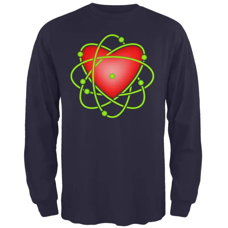 I Love Science Atomic Heart Mens Long Sleeve T Shirt sold by Old Glory