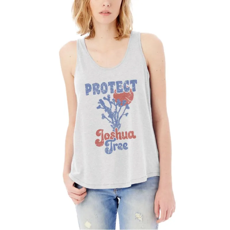National Park Retro 70s Landscape Protect Joshua Tree Womens Vintage Jersey Tank Top sold by Old Glory