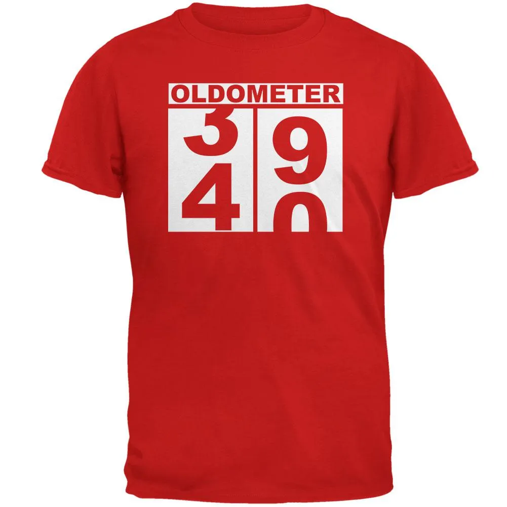 Milestone Birthday Oldometer Odometer Turning 40 Mens Soft T Shirt sold by Old Glory product image thumbnail 2
