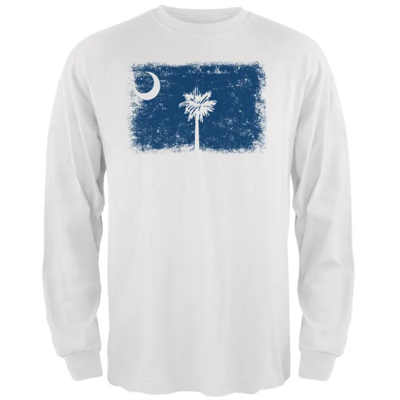 Born and Raised South Carolina State Flag Mens Long Sleeve T Shirt sold by Old Glory