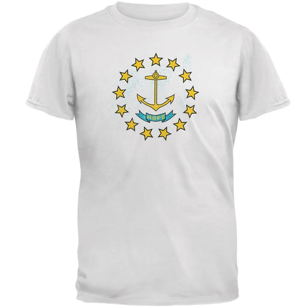 Born and Raised Rhode Island State Flag Mens T Shirt sold by Old Glory