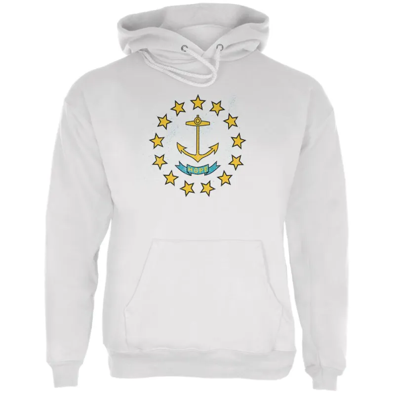 Born and Raised Rhode Island State Flag Mens Hoodie sold by Old Glory