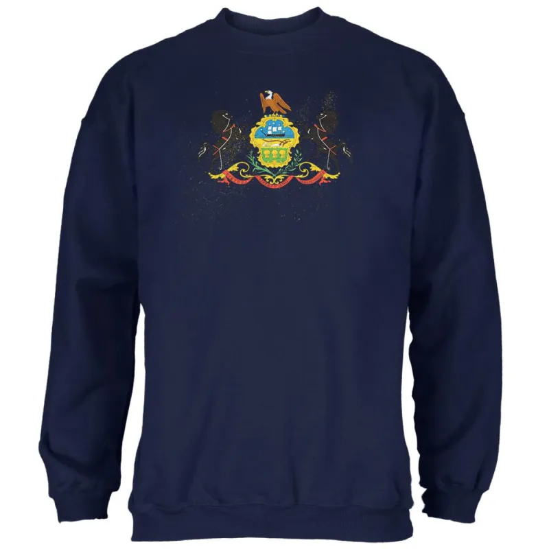 Born and Raised Pennsylvania State Flag Mens Sweatshirt sold by Old Glory