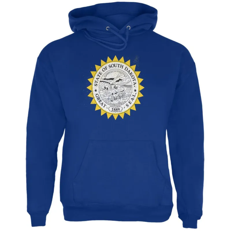 Born and Raised South Dakota State Flag Mens Hoodie sold by Old Glory