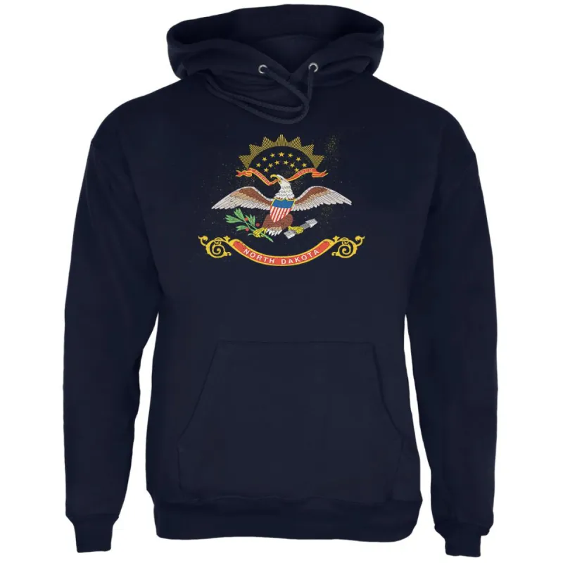 Born and Raised North Dakota State Flag Mens Hoodie sold by Old Glory