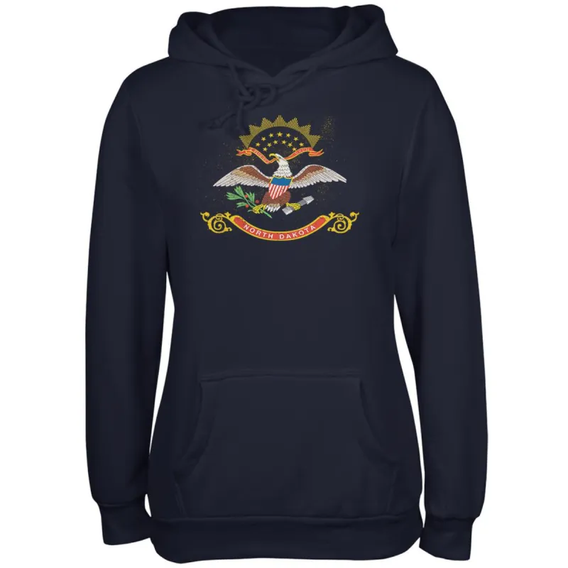 Born and Raised North Dakota State Flag Juniors Soft Hoodie sold by Old Glory