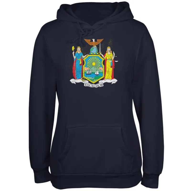 Born and Raised New York State Flag Juniors Soft Hoodie sold by Old Glory
