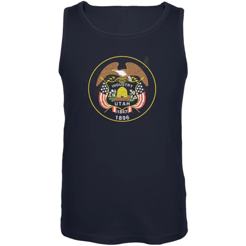 Born and Raised Utah State Flag Mens Tank Top sold by Old Glory
