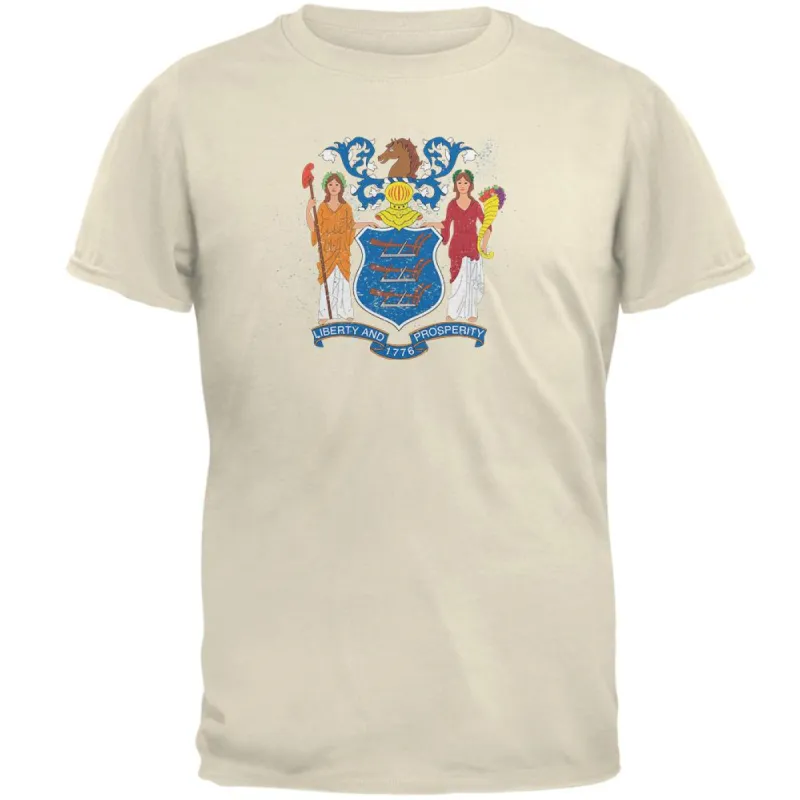 Born and Raised New Jersey State Flag Mens T Shirt sold by Old Glory