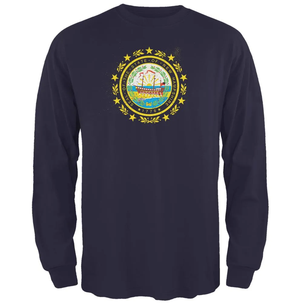 Born and Raised New Hampshire State Flag Mens Long Sleeve T Shirt sold by Old Glory