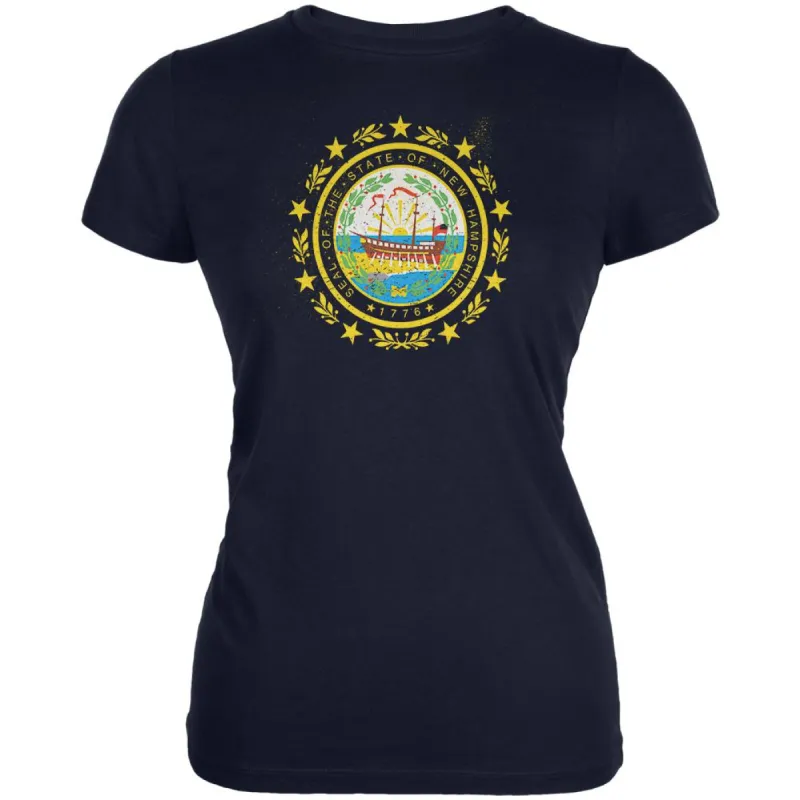 Born and Raised New Hampshire State Flag Juniors Soft T Shirt sold by Old Glory