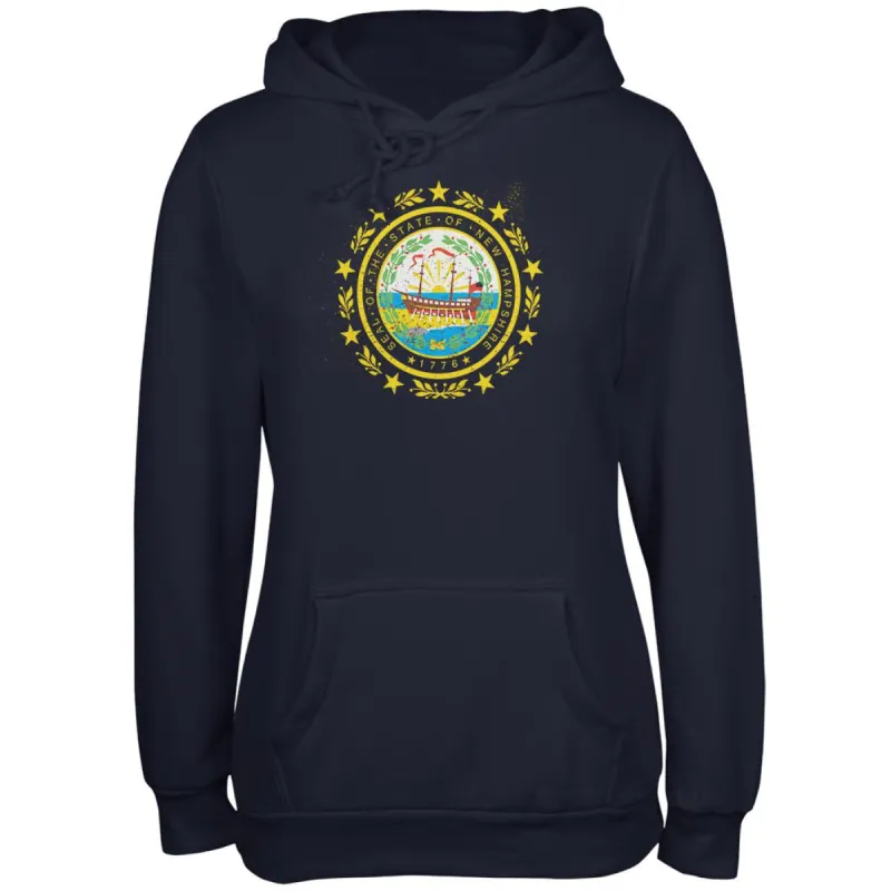 Born and Raised New Hampshire State Flag Juniors Soft Hoodie sold by Old Glory