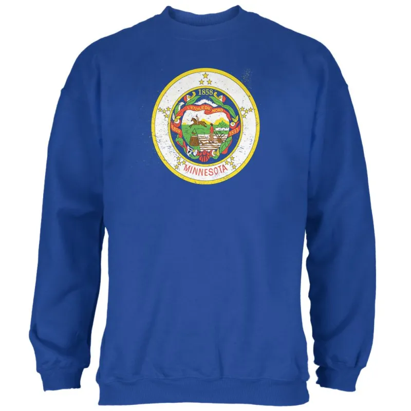 Born and Raised Minnesota State Flag Mens Sweatshirt sold by Old Glory