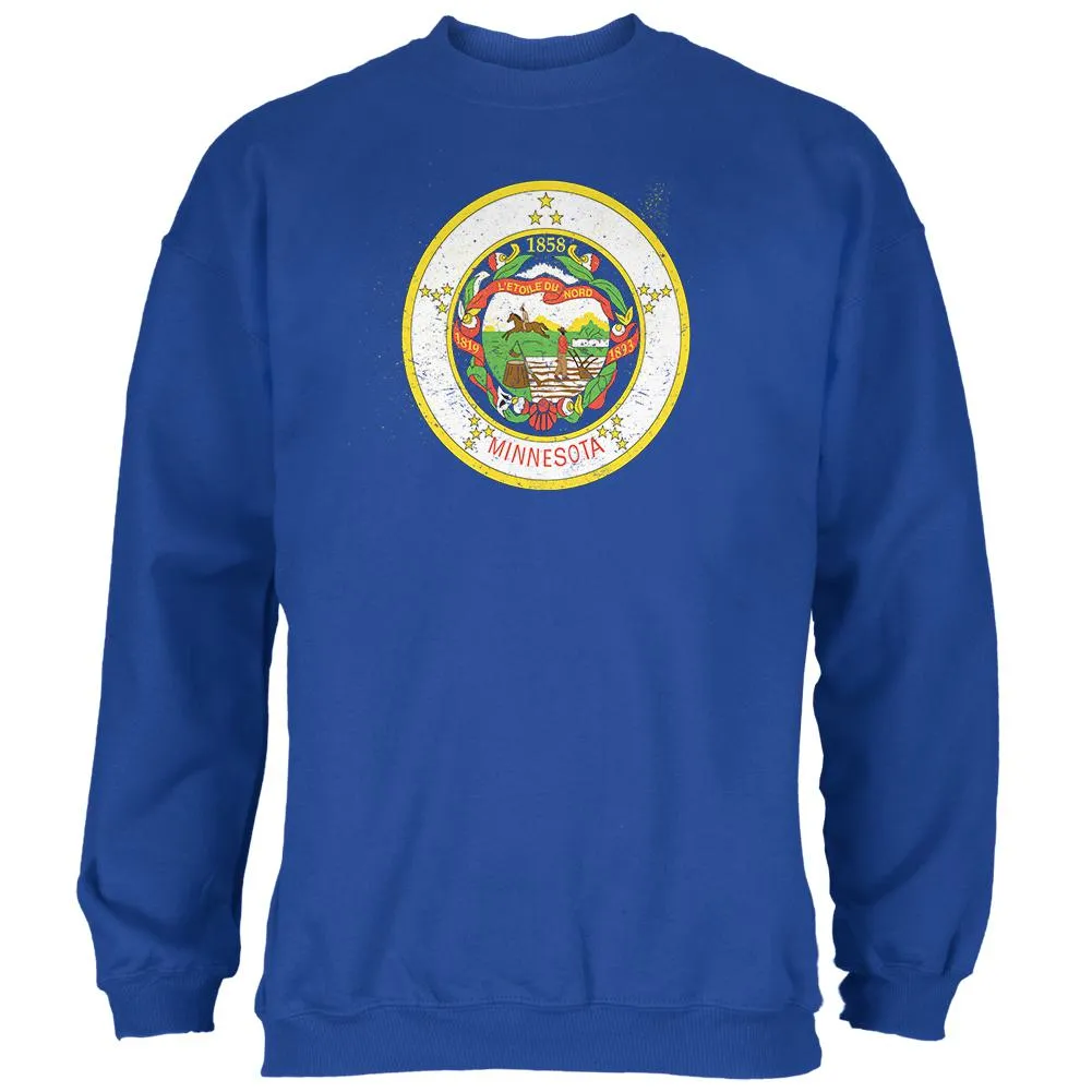 Born and Raised Minnesota State Flag Mens Sweatshirt sold by Old Glory