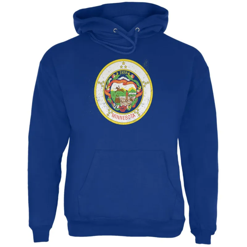 Born and Raised Minnesota State Flag Mens Hoodie sold by Old Glory