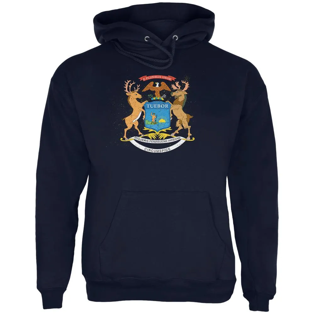 Born and Raised Michigan State Flag Mens Hoodie sold by Old Glory