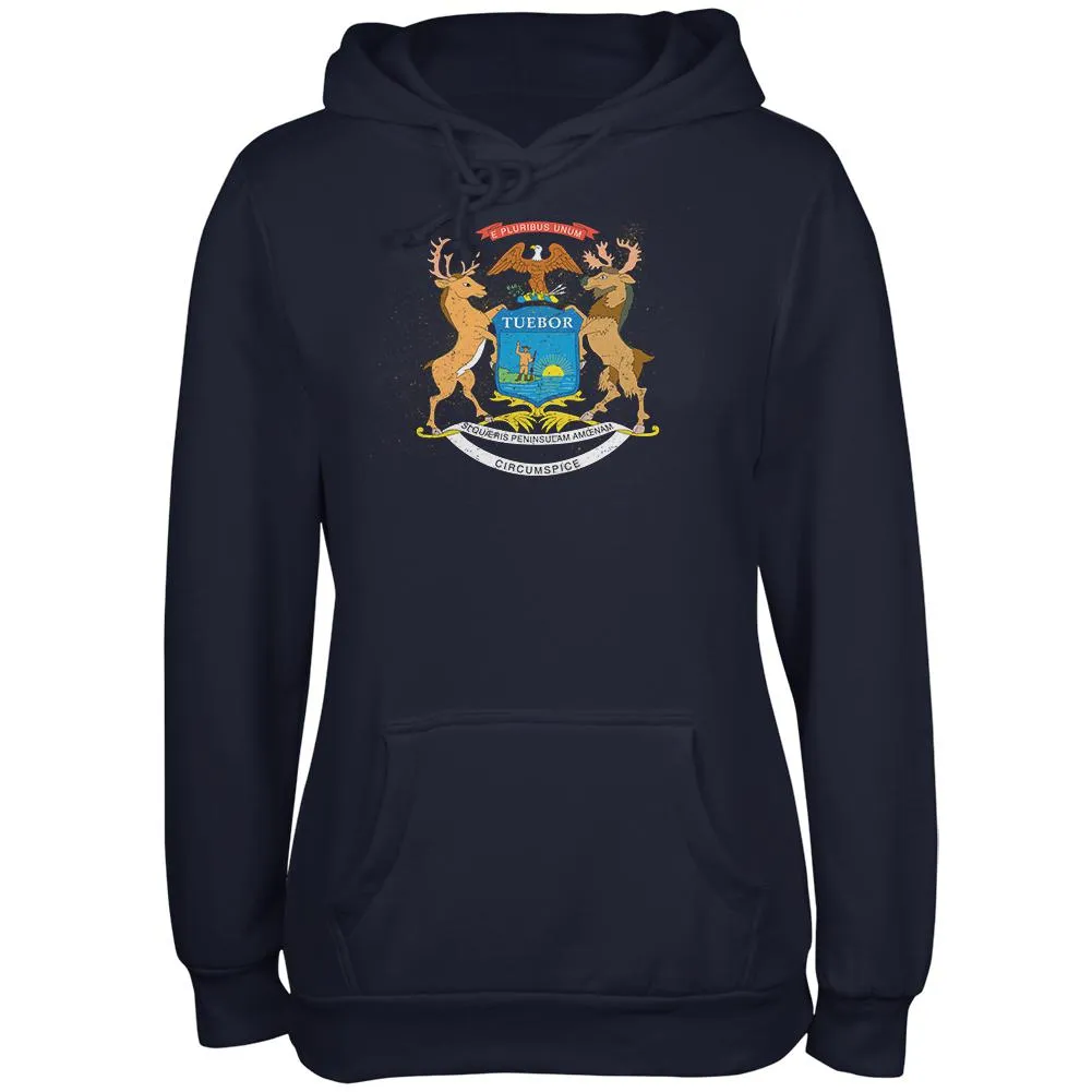 Born and Raised Michigan State Flag Juniors Soft Hoodie sold by Old Glory